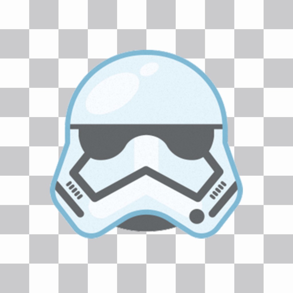 Sticker of the Mask of a Stormtrooper for your photos ..
