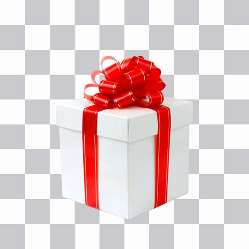 Sticker of a gift box to put on your pictures ..