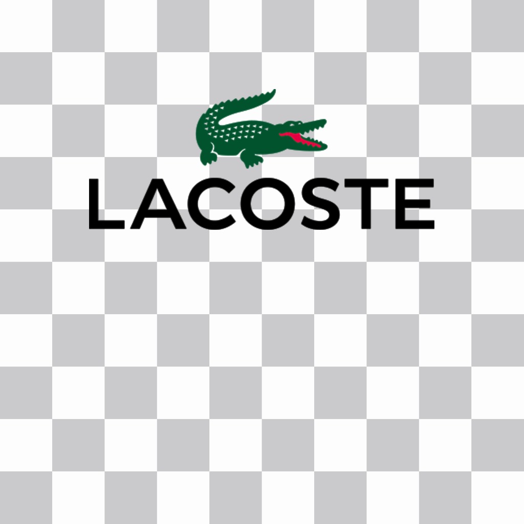 Sticker of Lacoste logo to put on your pictures ..