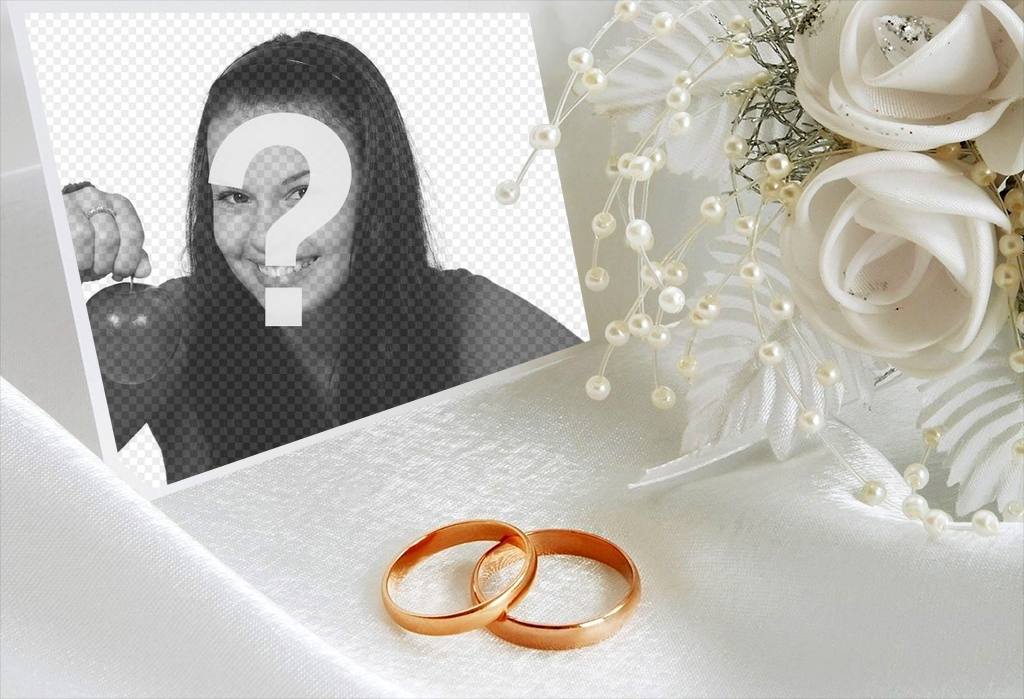 Photo effect with two wedding rings to upload a photo ..