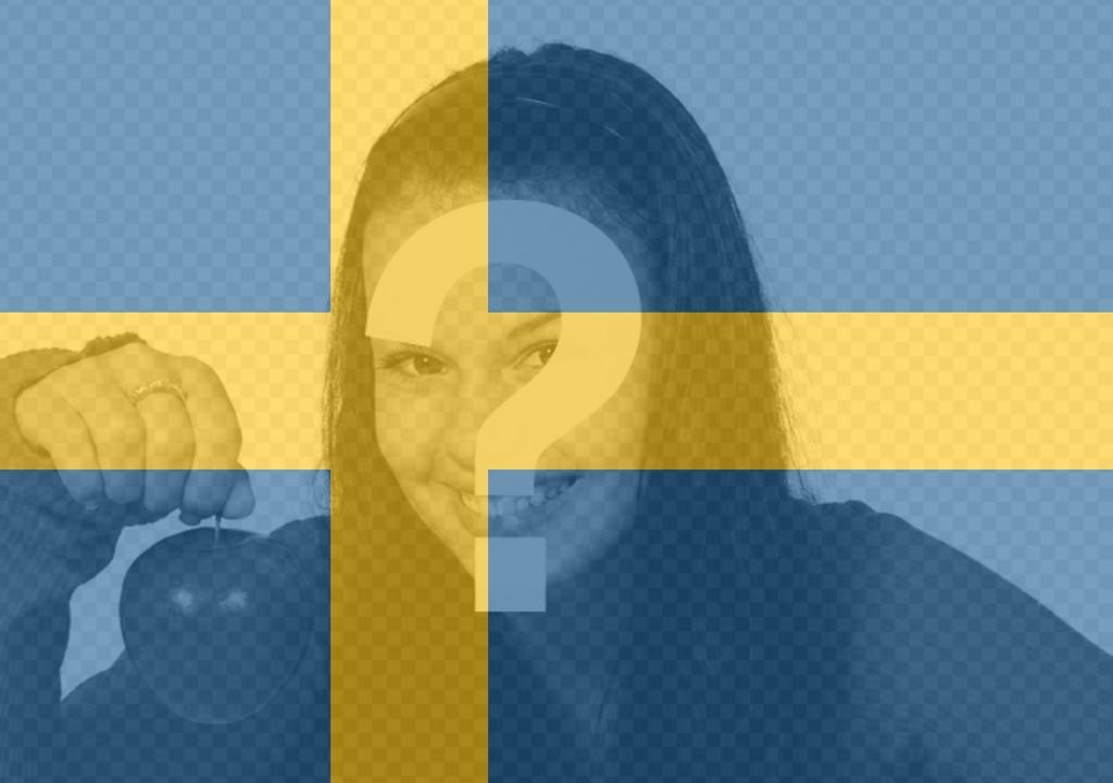 Photo effect of the Swedish flag for your photo ..