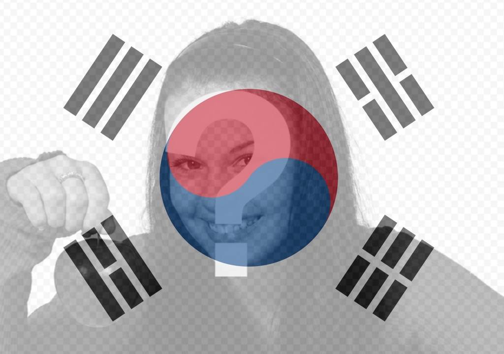 Filter of the flag of South Korea to your photo ..