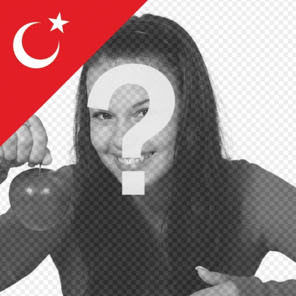 The flag of Turkey in a corner of your photos for free ..