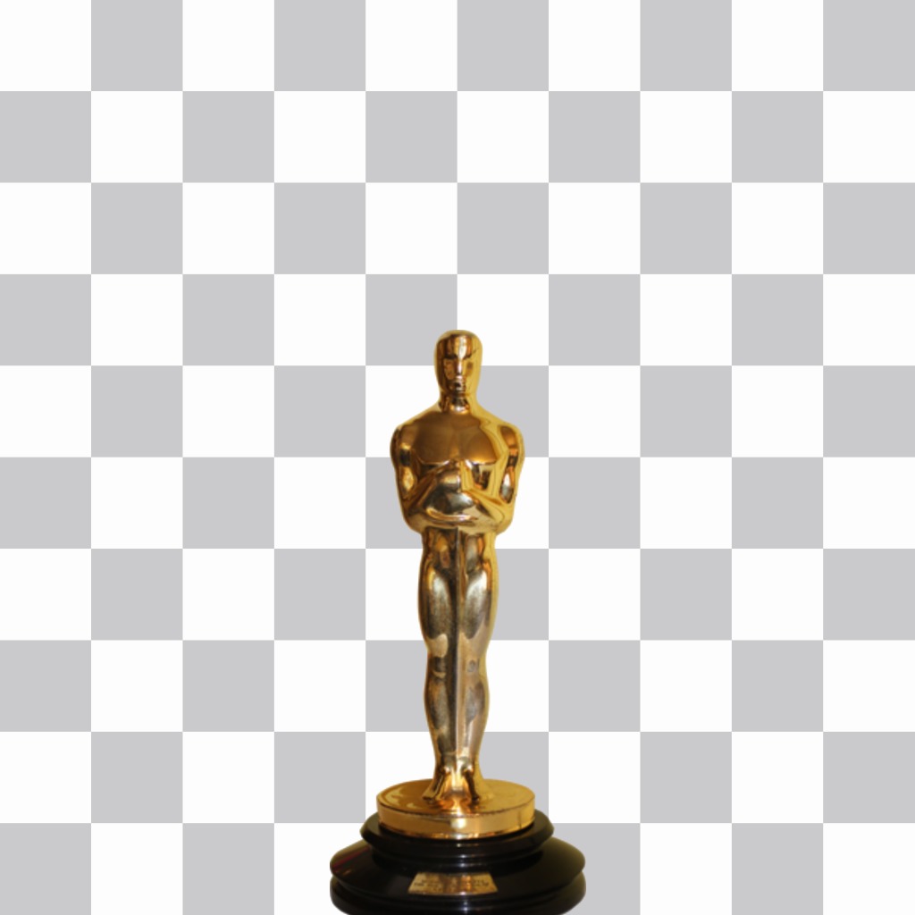 Sticker of the Academy Award statuette for your photos ..