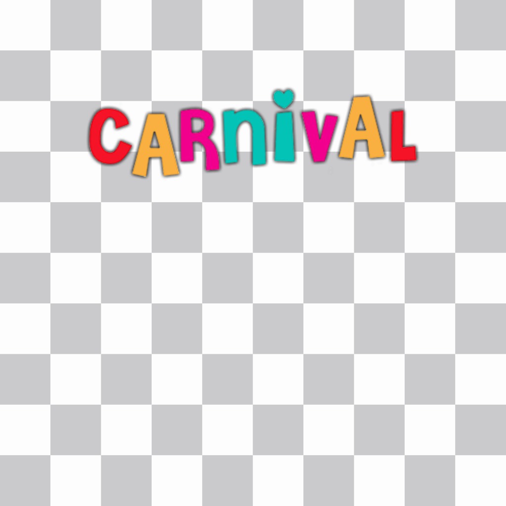 Sticker with the word CARNIVAL for your photos ..