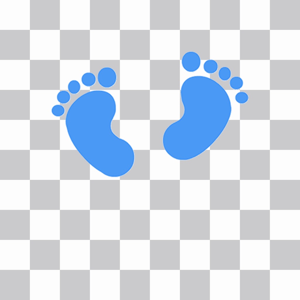 Sticker of two baby footprints for your photos ..