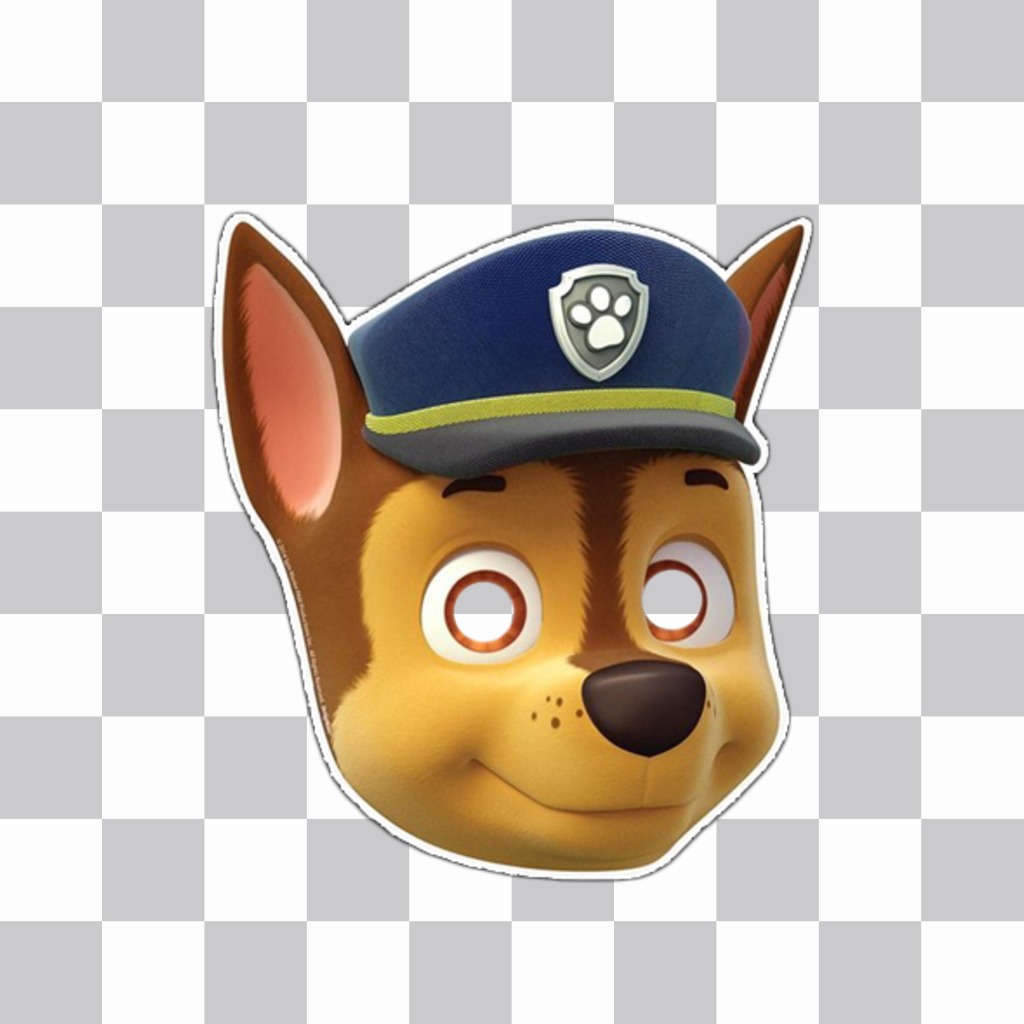 Mask of Chase from Paw Patrol for your photos ..
