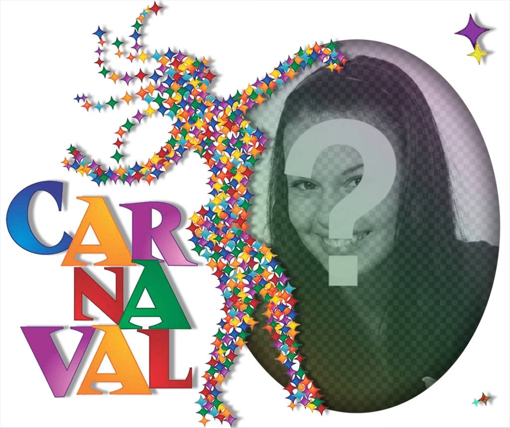 Colorful effect to celebrate Carnival with your photo and for free ..