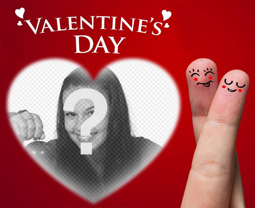 Nice valentine card to upload a photo inside a heart ..