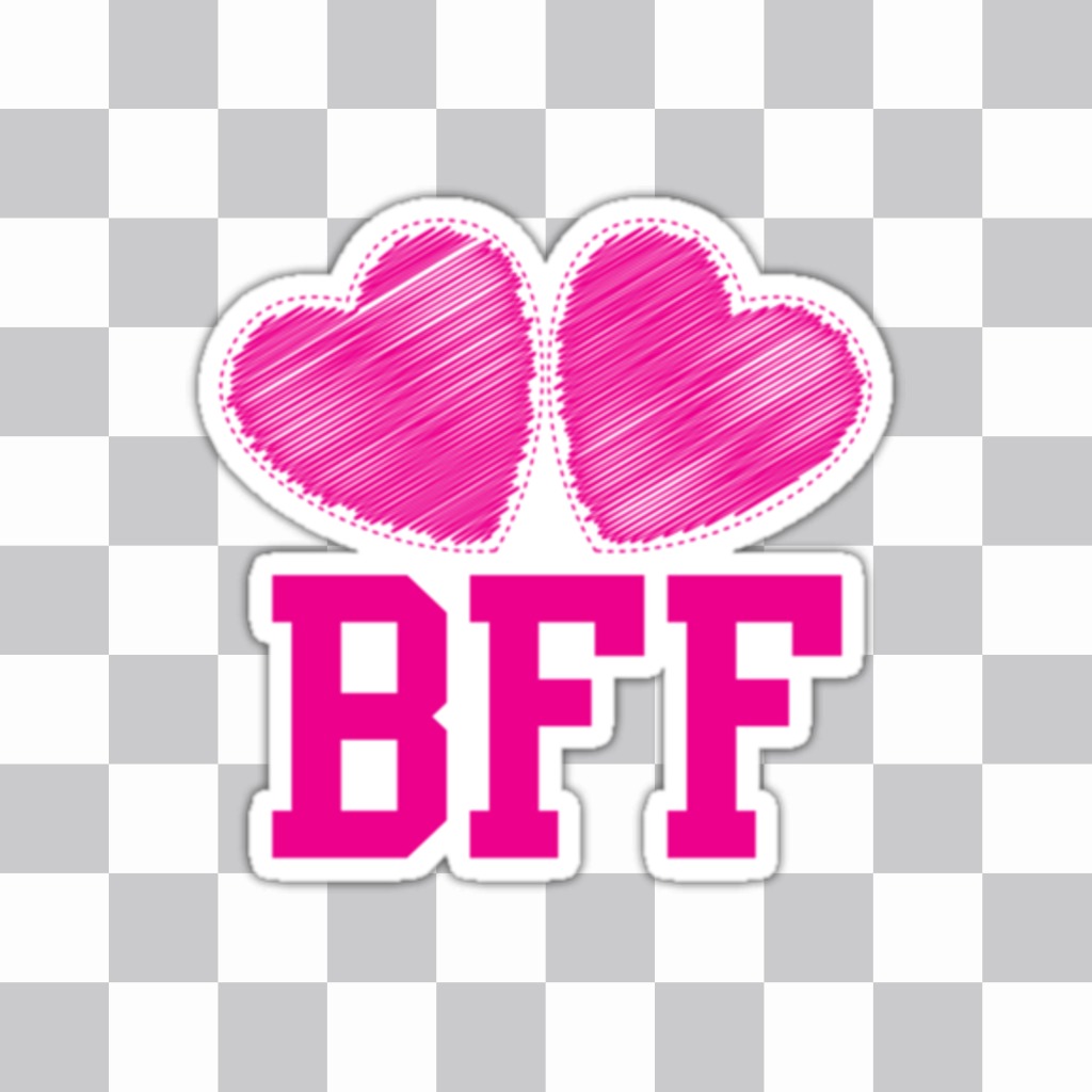 Show who is your best friend with this sticker of BFF icon ..