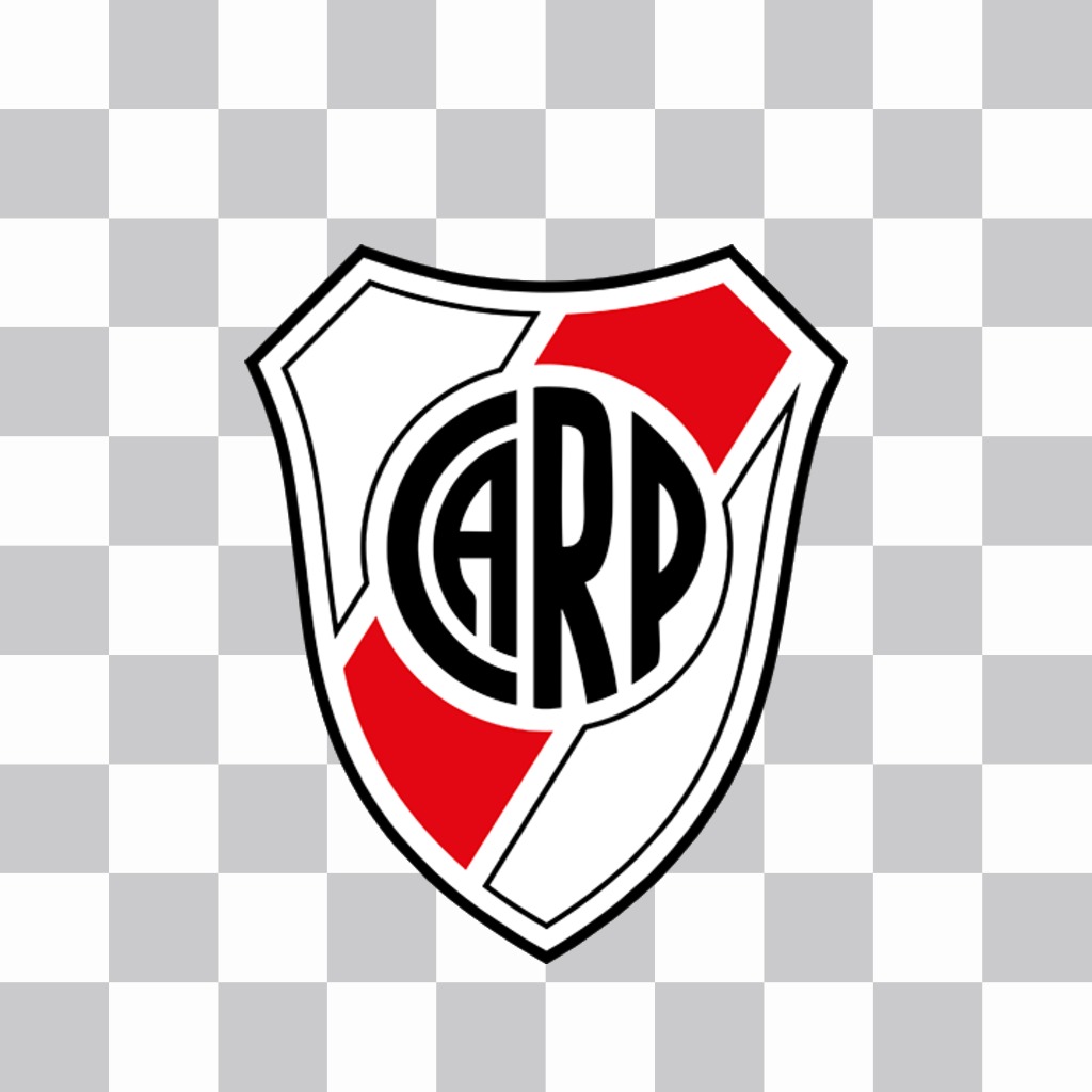 Sticker of the Club Atletico River Plate shield to paste in your pictures ..