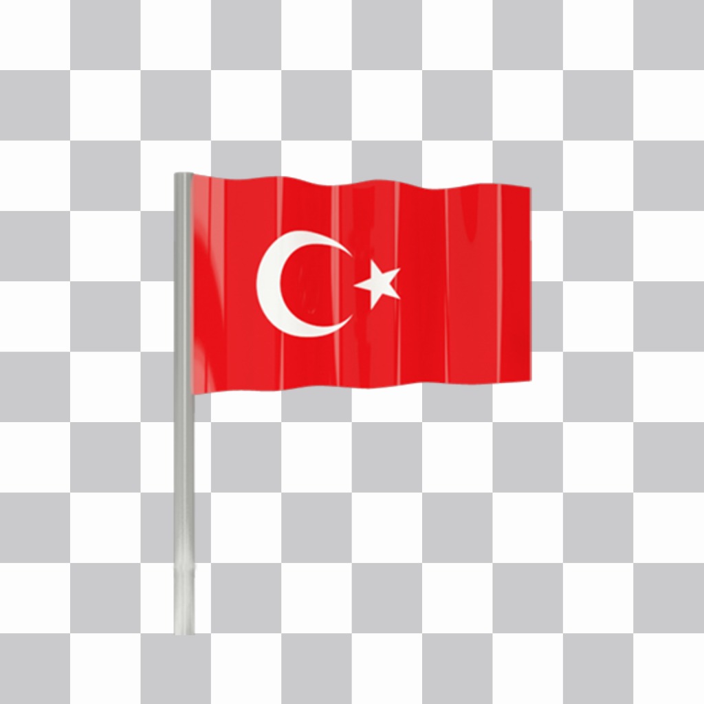Turkey flag to decorate your photos for free ..