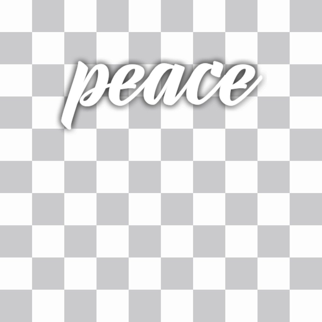 Put the word PEACE on your photos with this online effect ..