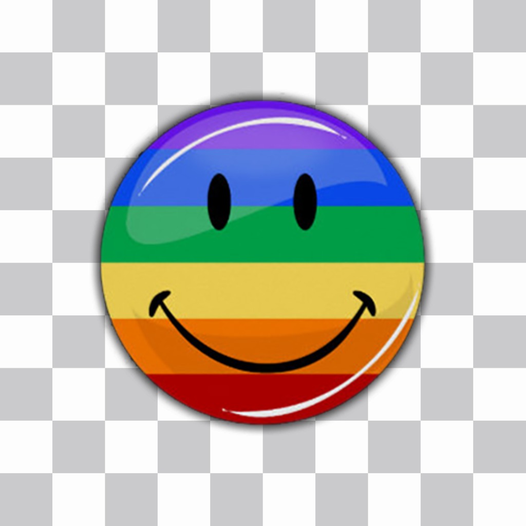 Happy face with the rainbow flag to paste on your pictures ..