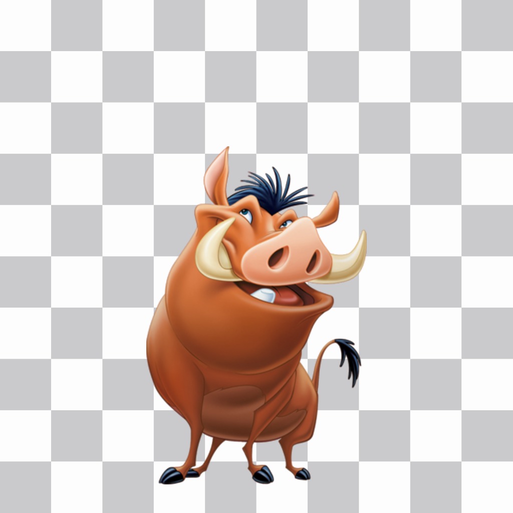 Add Pumba in your photographs with this free sticker ..
