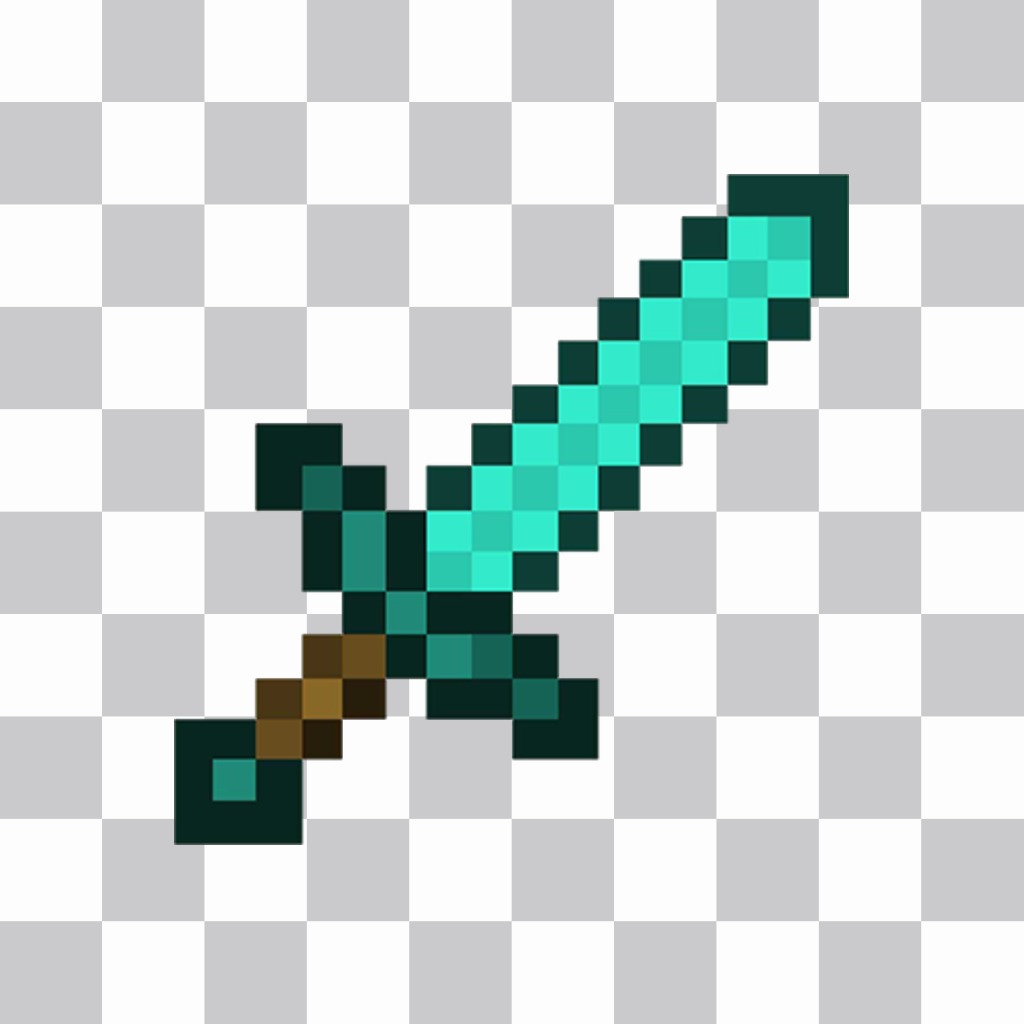 Photo effect to put the sword of Minecraft on your images ..