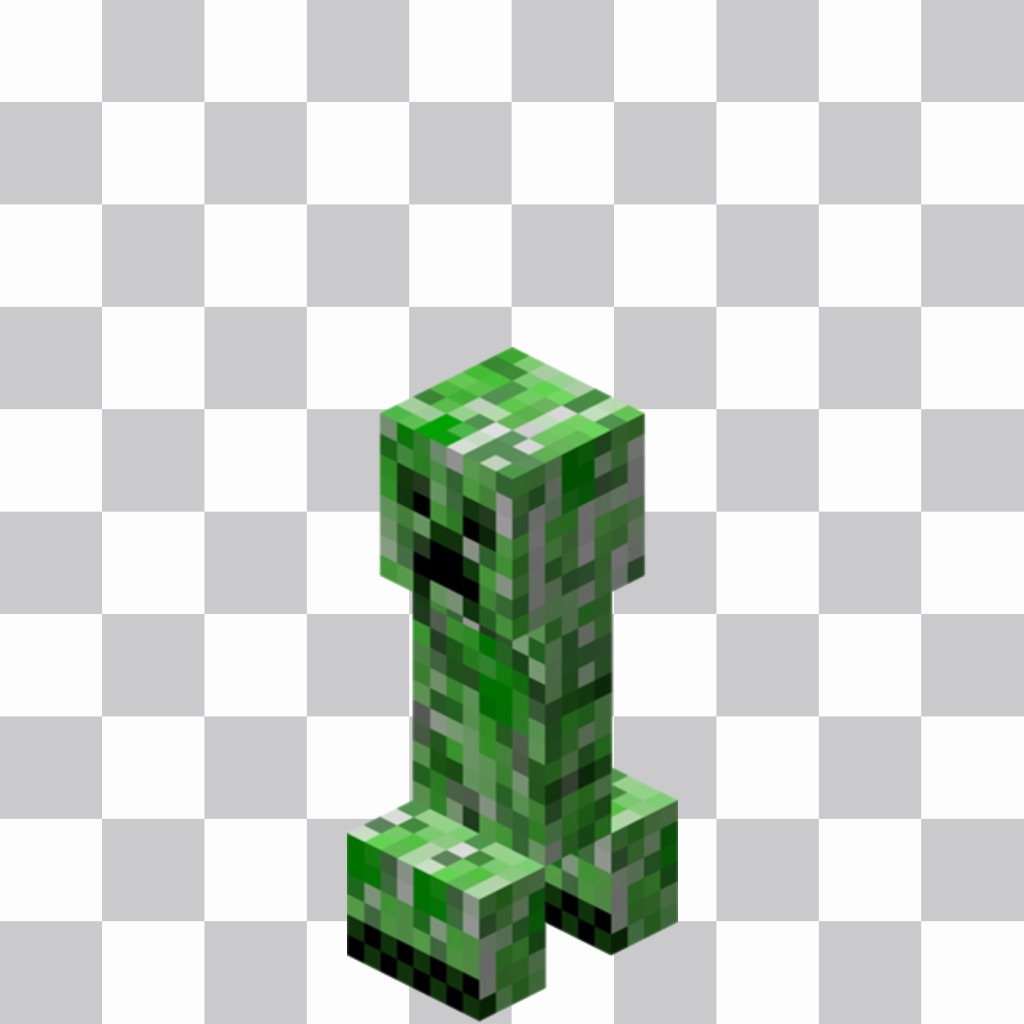 Sticker with Creeper from Minecraft for your photos ..
