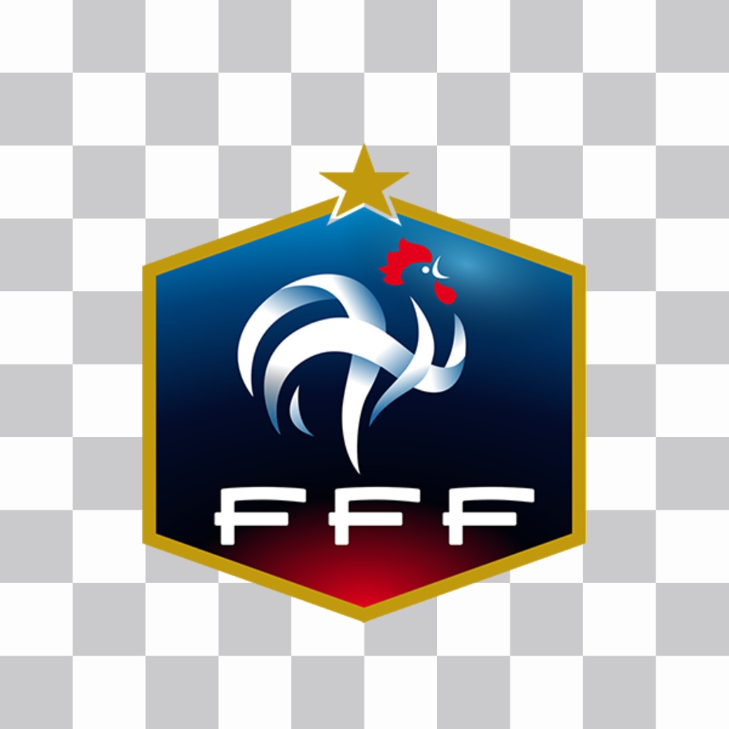 Photo effect of French Football Federation shield for your photos ..