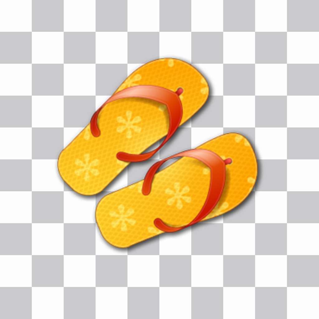 Sticker of a flip-flops to put on your photos for free ..