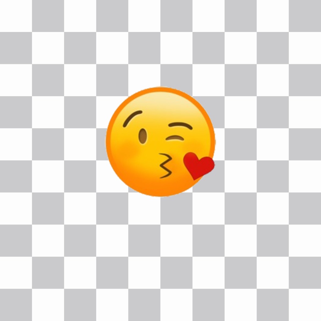 Sticker to paste the emoticone kiss on your photos for free ..