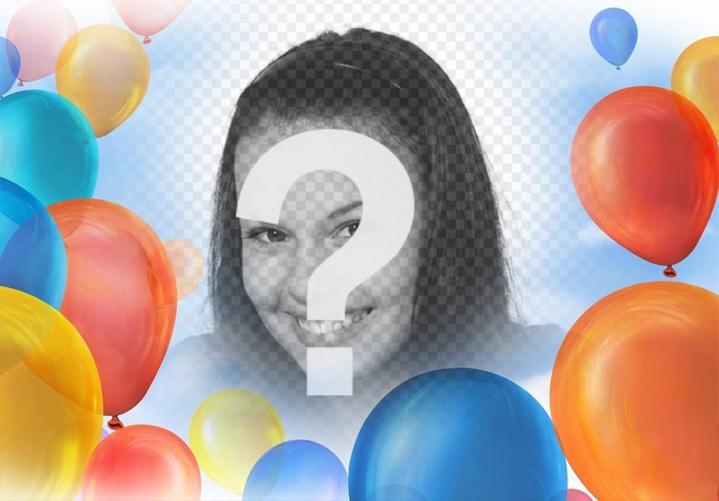 Photo effect with balloons to decorate your pictures for free ..