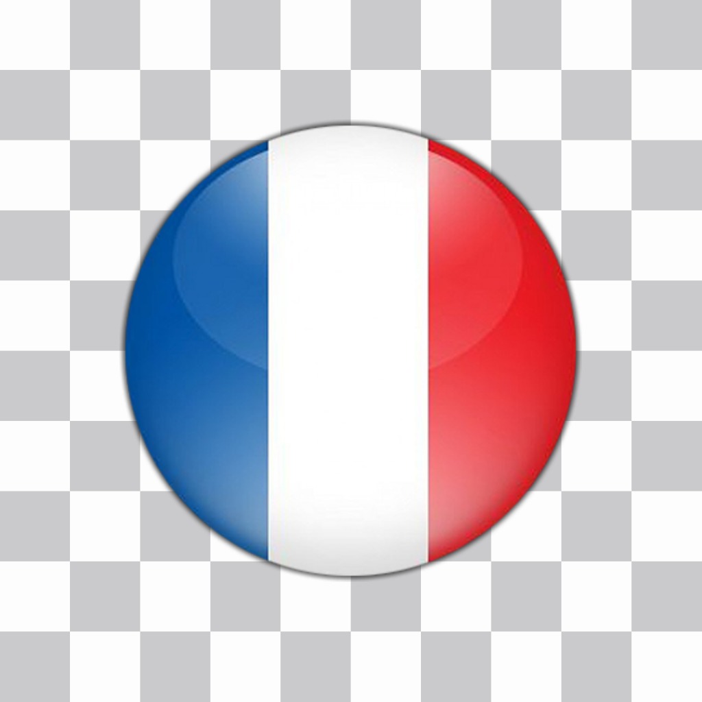 Flag of France as a button to your photos with this effect ..
