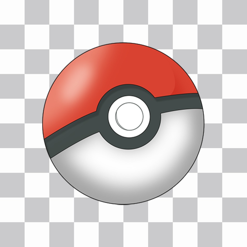 Free sticker of a pokeball that you can paste on your photos ..