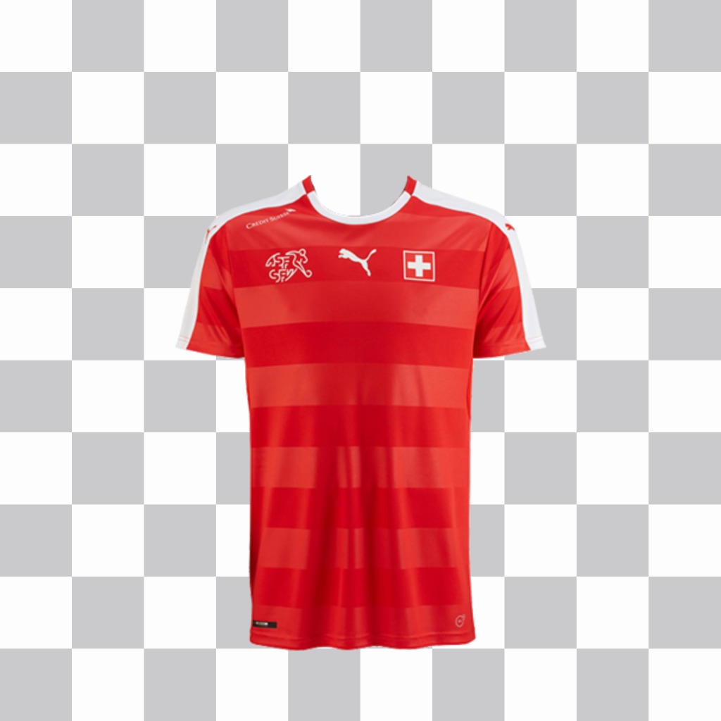 Paste the shirt of Switzerland soccer team on your photos for free ..