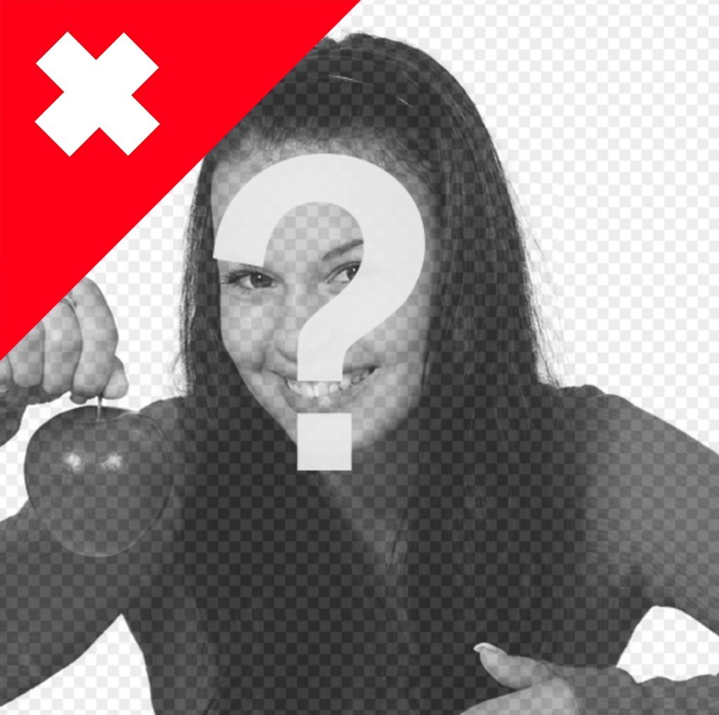 Swiss flag on a corner of your photos with this online effect ..