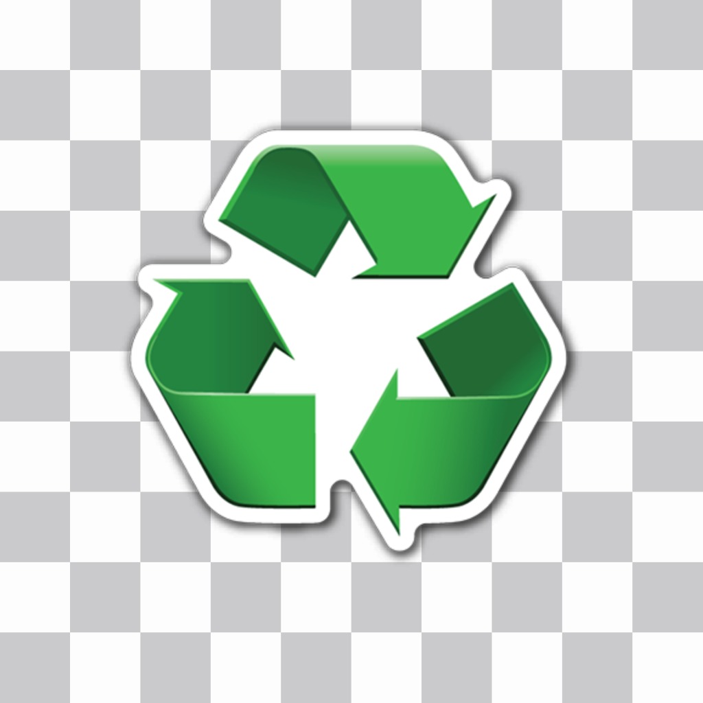 Recycling symbol to paste on your photos for free ..