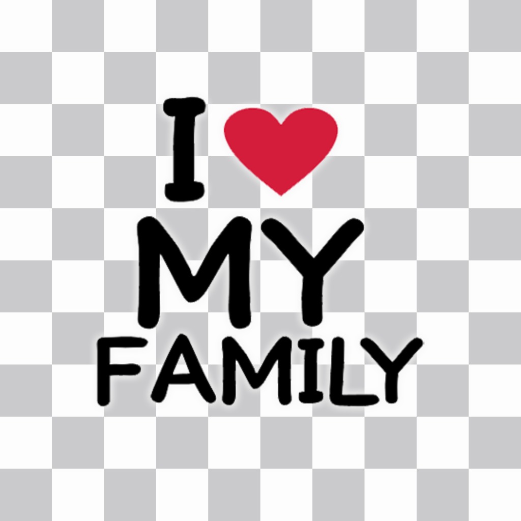 Paste this free sticker on your photos if you love your family ..