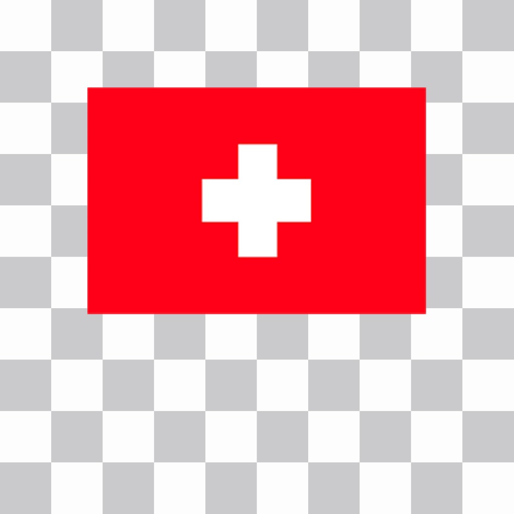 Sticker to add to your photos tha flag of Switzerland for free ..