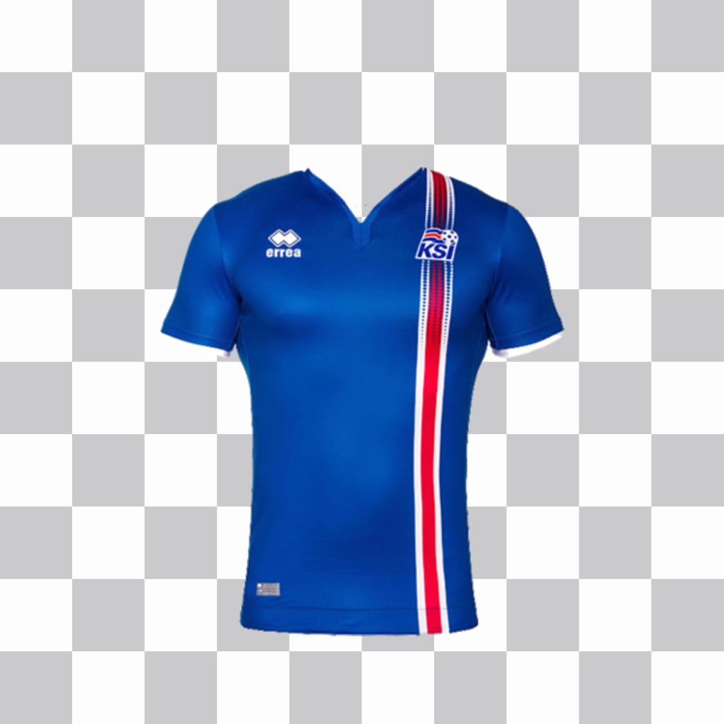 Photo effect to add the shirt of Iceland football team ..
