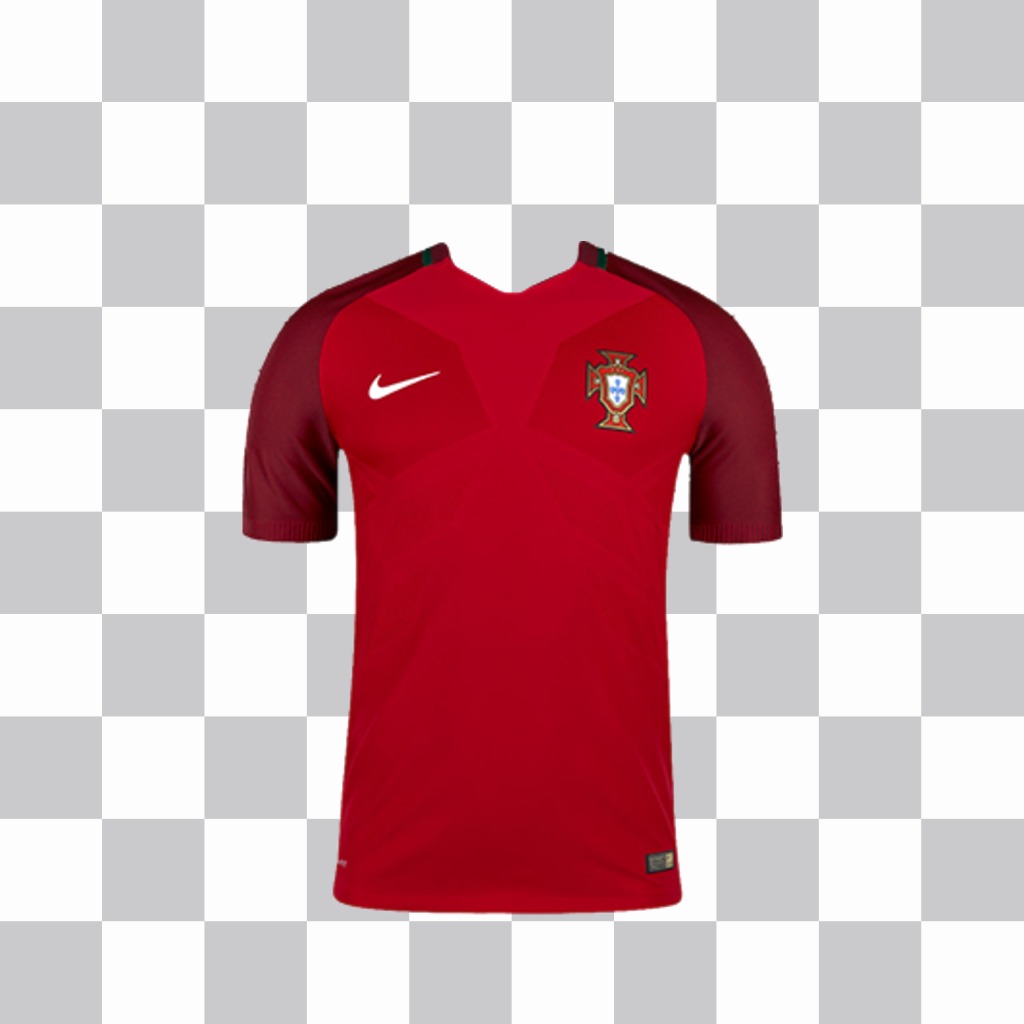 Photo effect to put the shirt of Portugal soccer team on your photos ..