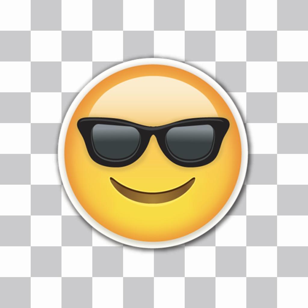 WhatsApp Emoji with sunglasses to paste on your pictures ..
