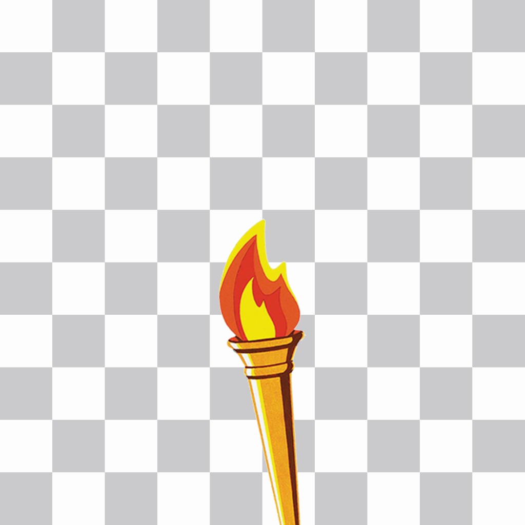 Photo effect to add the Olympic torch on your photos as sticker ..