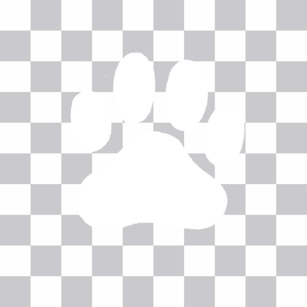 White dog footprint to paste on your photos as sticker ..