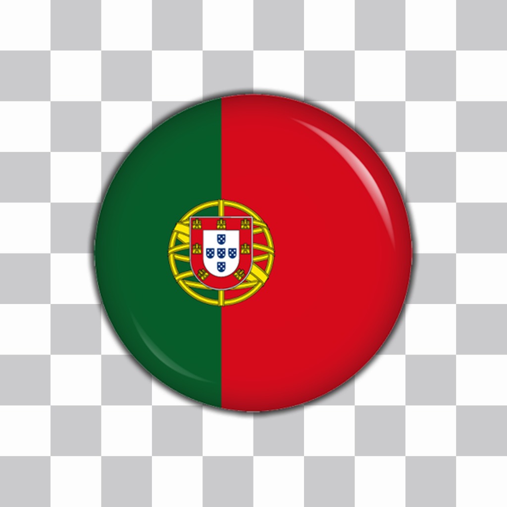Button with the Portugal flag to add on your photos with this effect ..