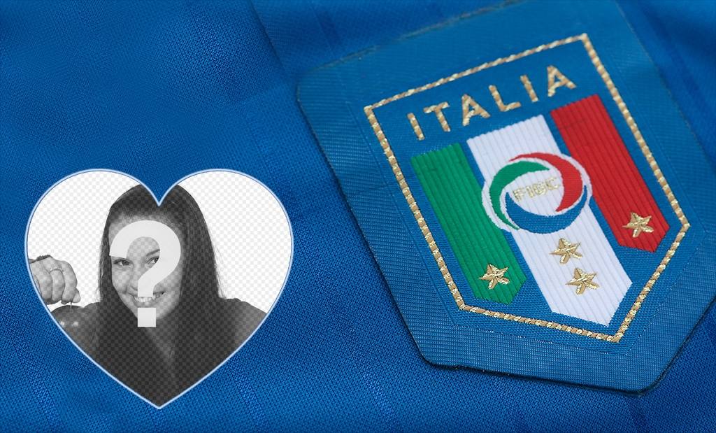 Supports the Italian football team with this photomontage to edit ..
