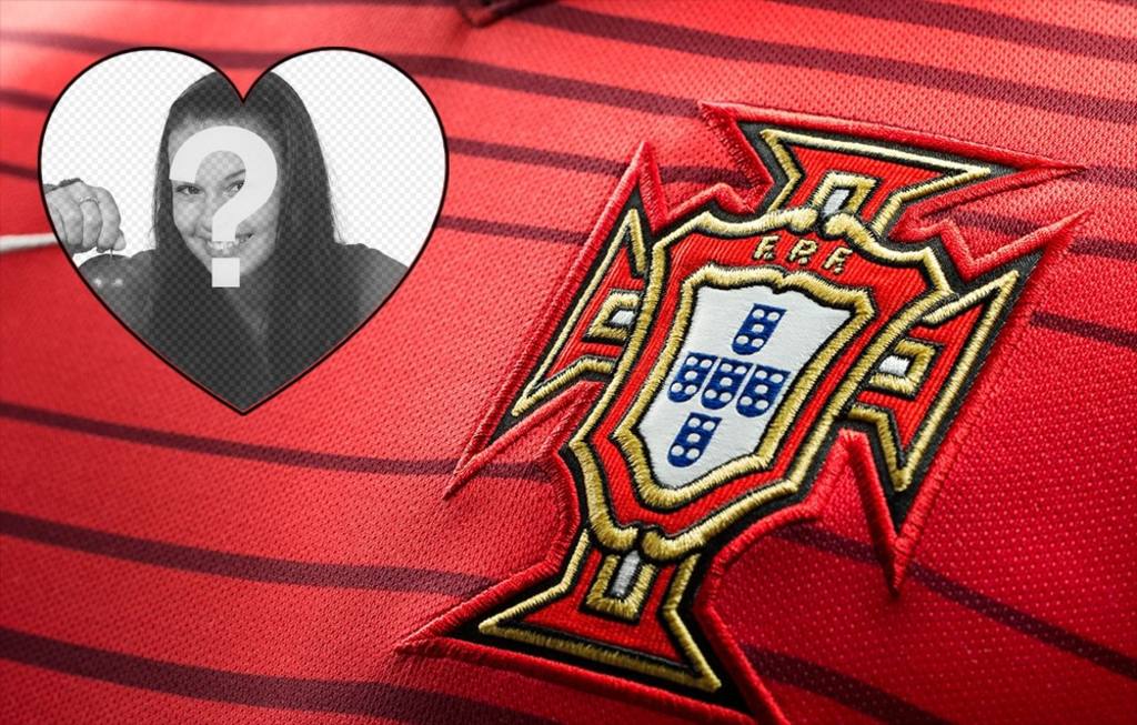 Photomontage to customize with your photo and support the football team of Portugal ..