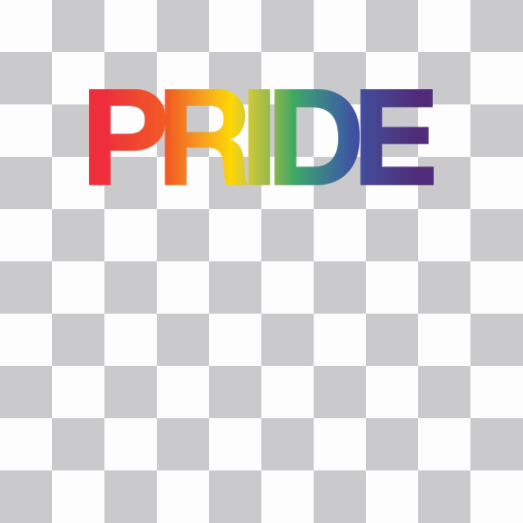 Photo effect to paste the word PRIDE on your photos as sticker ..
