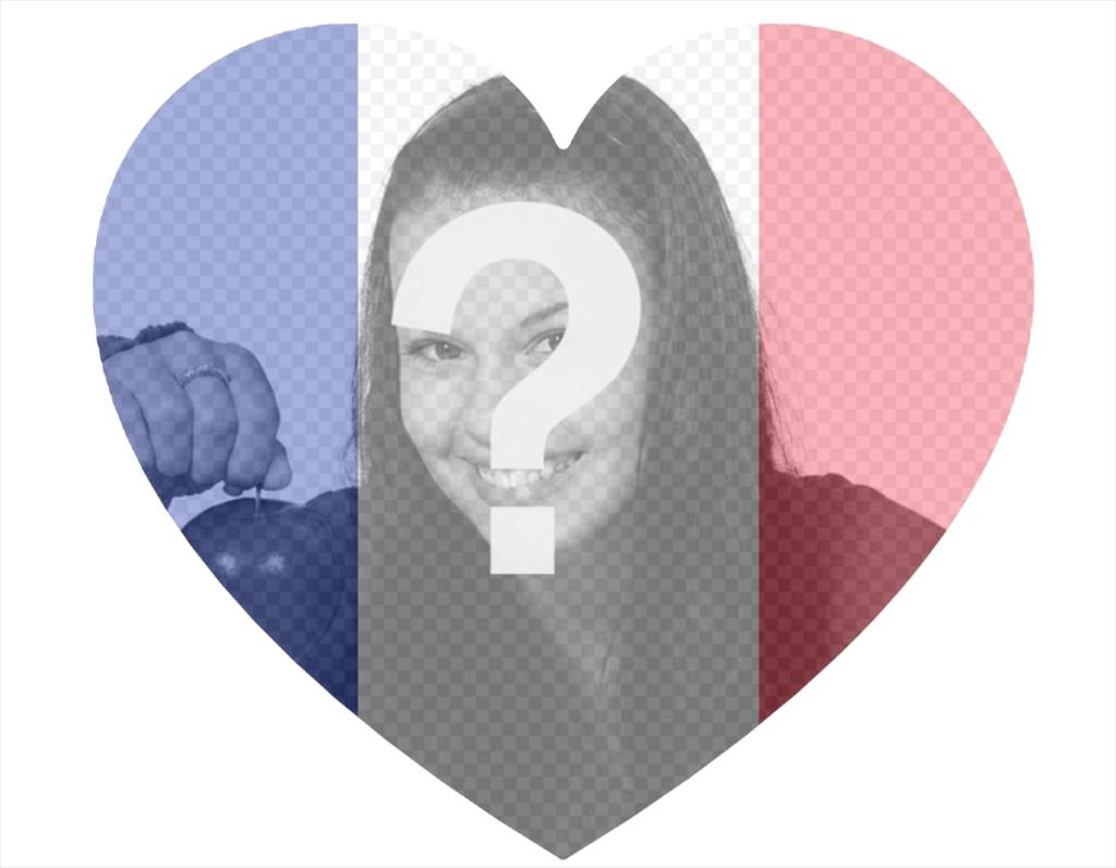 France heart-shaped flag to add to your photo as a filter ..