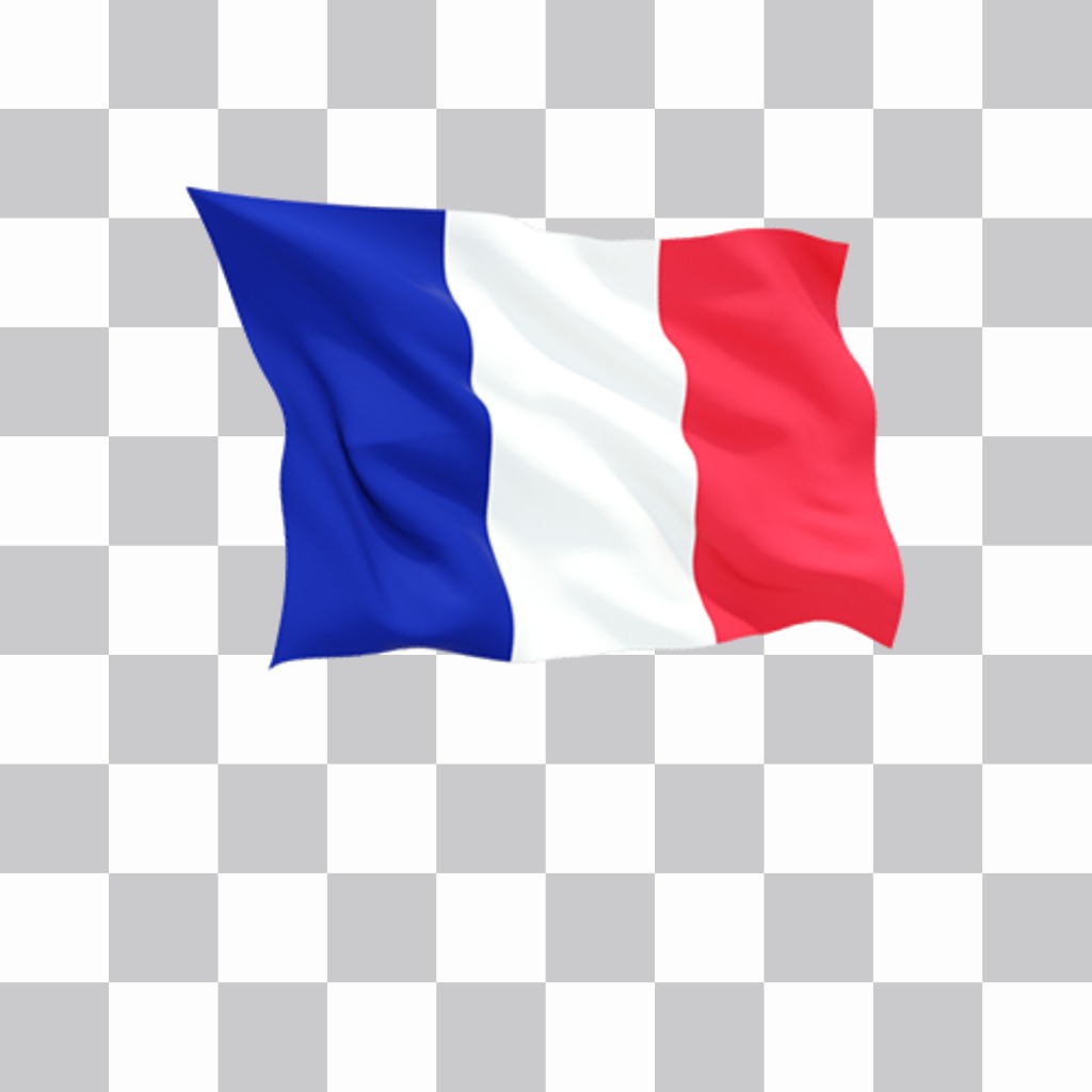 France flag waving to add in your photos and decorate ..