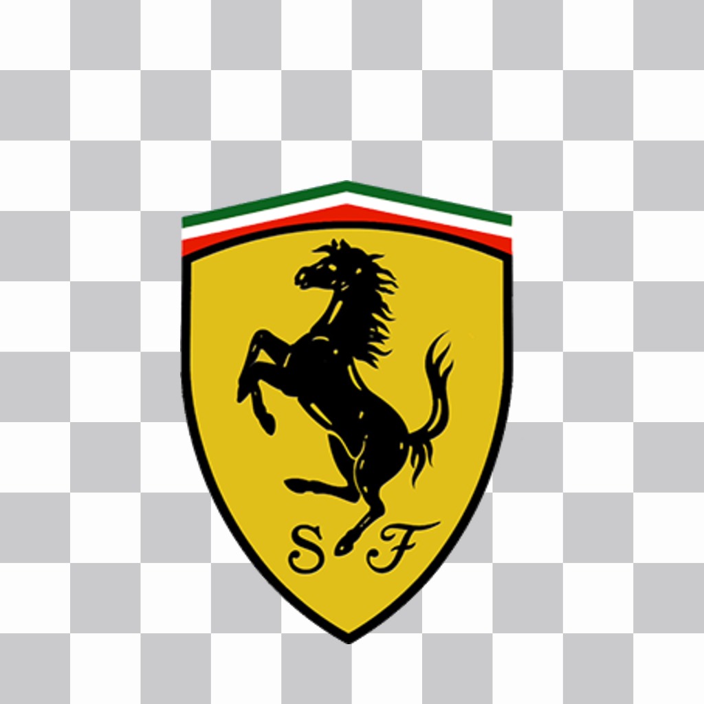 Ferrari shield to paste and decorate your photos online ..
