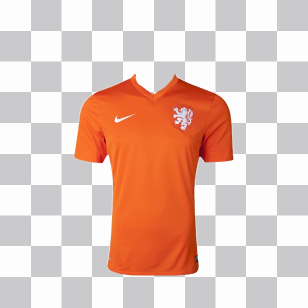 Orange jersey of the Dutch Football team to paste on your photos ..