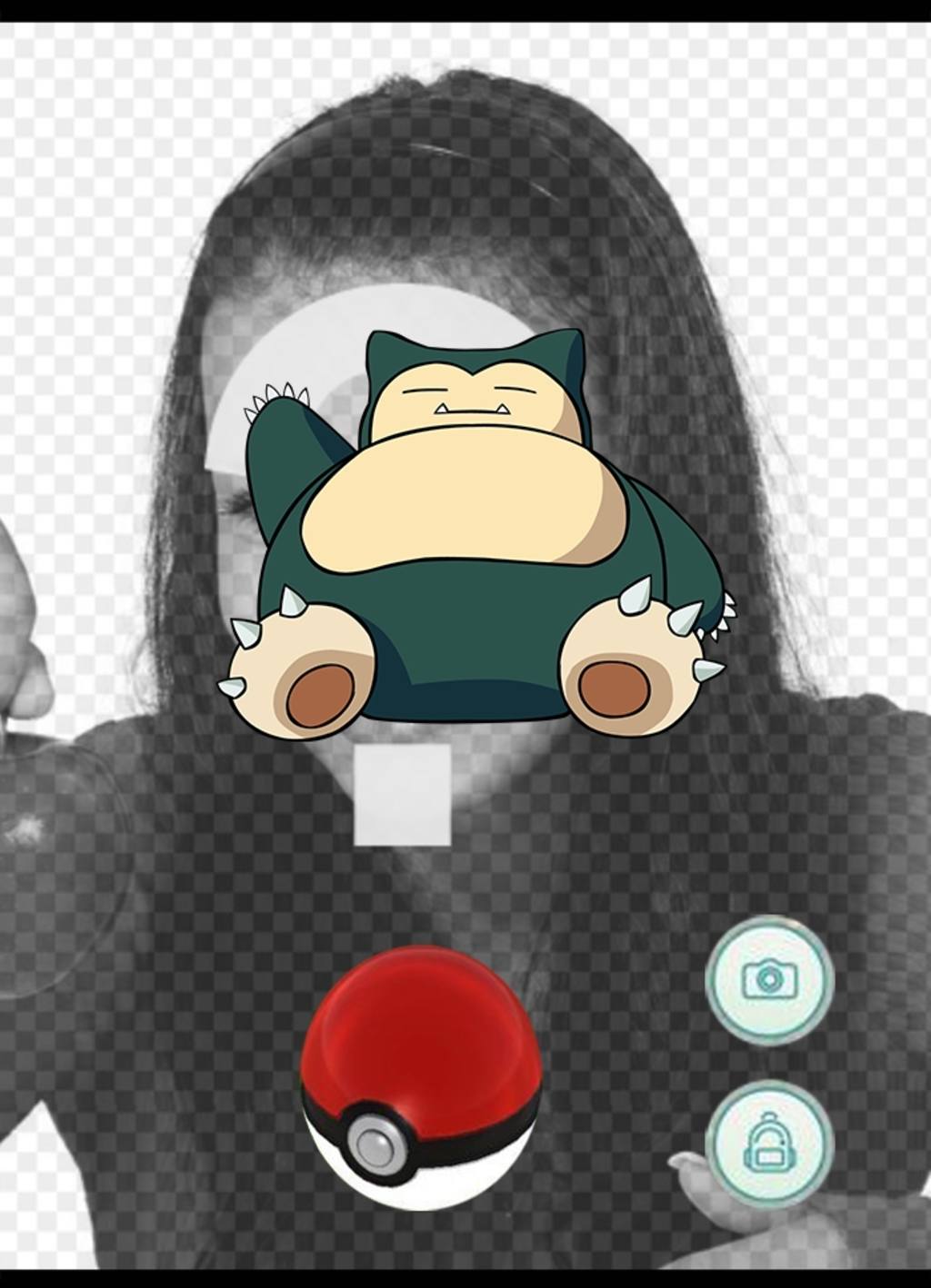 Photo effect of Pokemon Go with Snorlax to edit with your photo ..