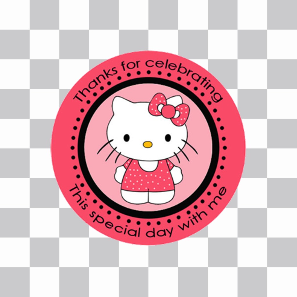Sticker with Hello Kitty to celebrate a special day with your photos ..