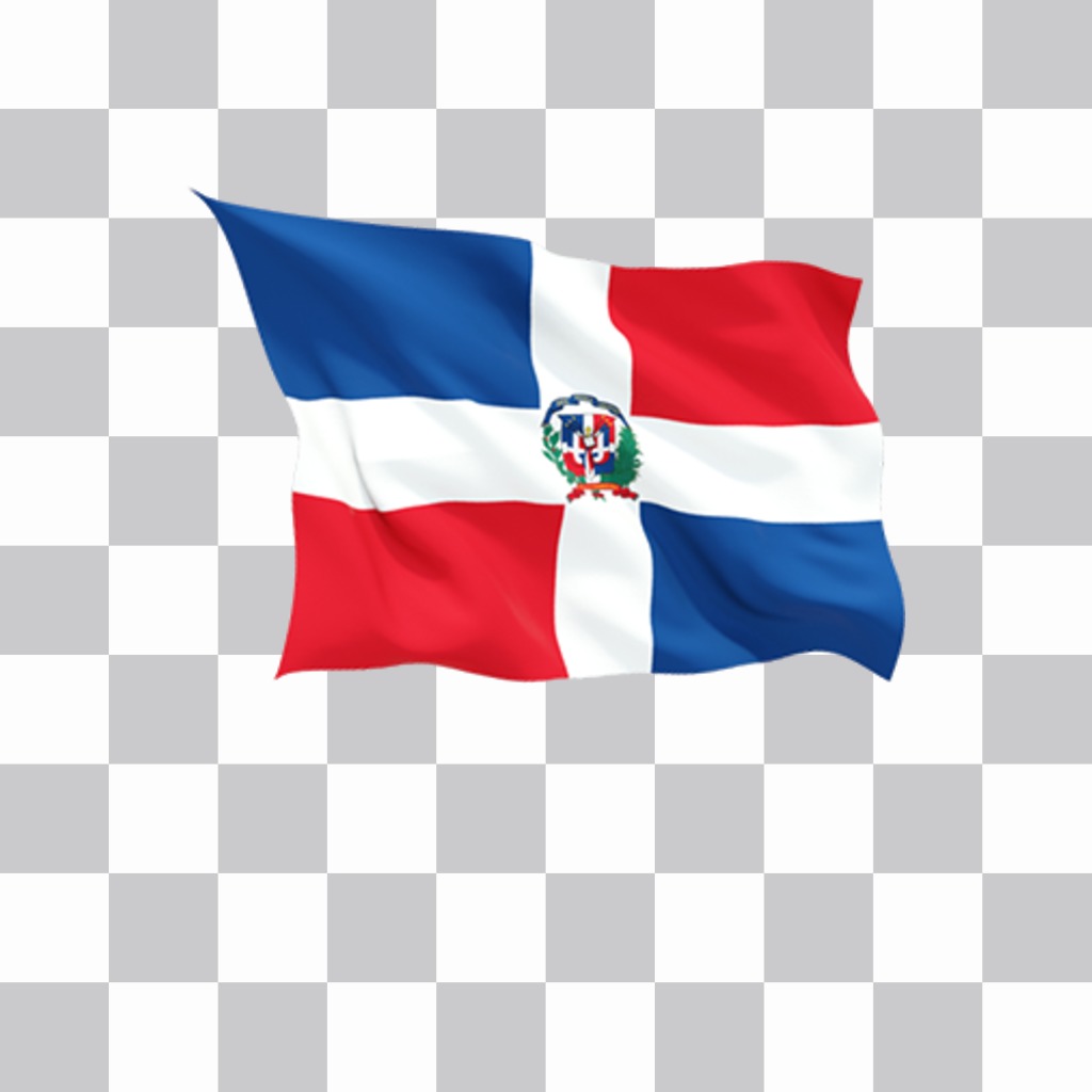 Waving flag of the Dominican Republic to paste in your photos as sticker ..