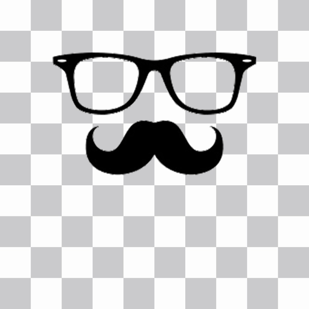 Be hipster with this effect of square glasses and mustaches for your photos ..