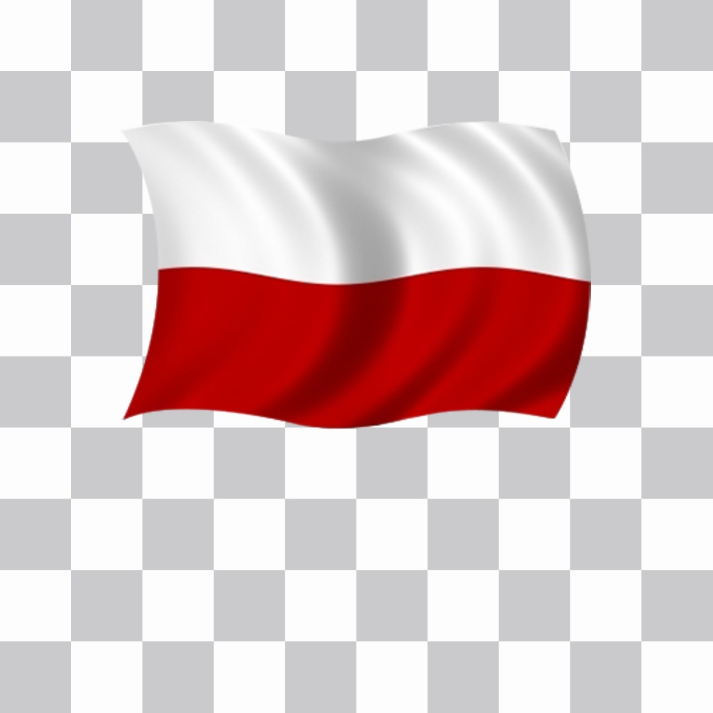 Waving flag of Poland that you can paste in your photos for free ..